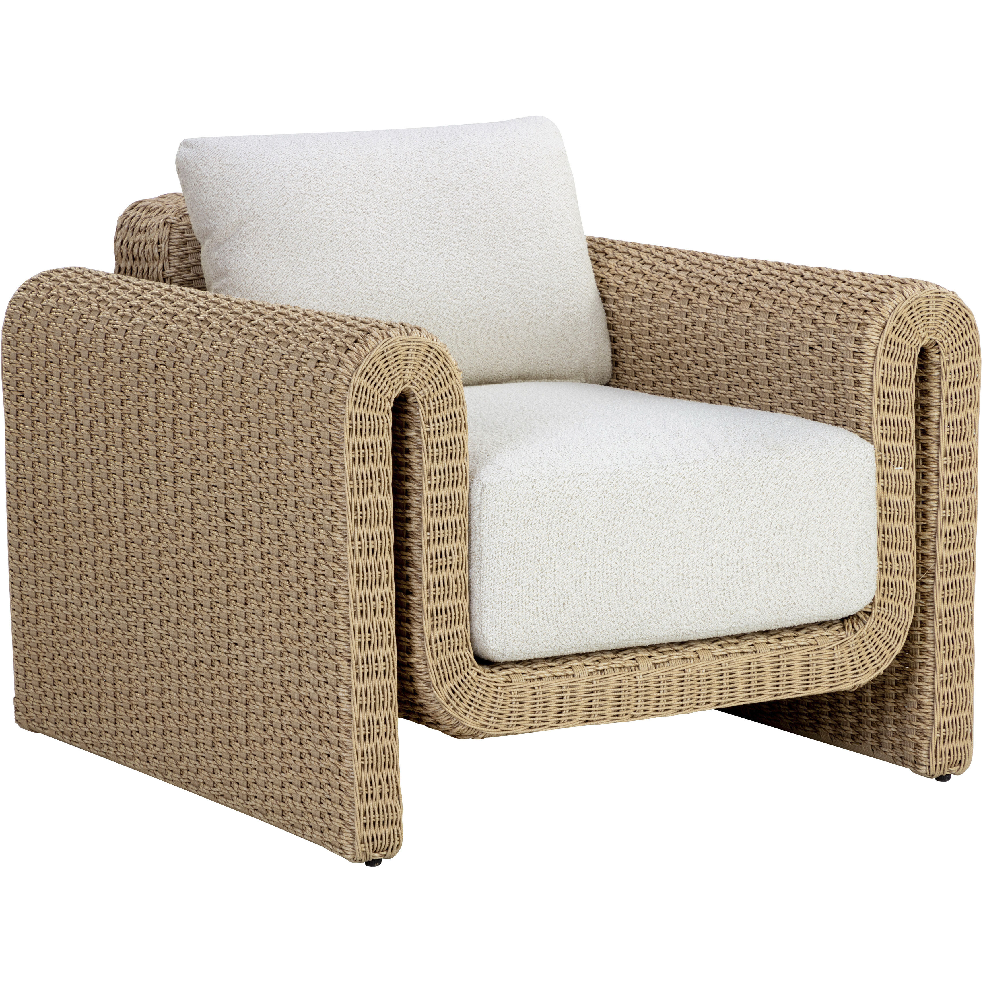 Tibi Natural / Louis Cream Outdoor Lounge Chair